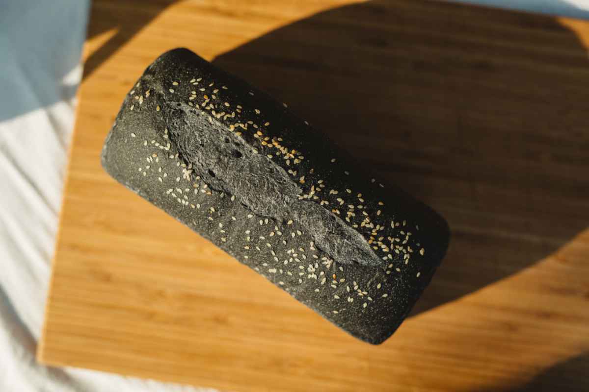 Icelandic lava bread with sesame seeds on top