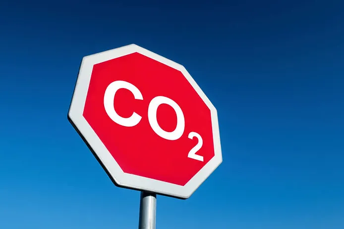 Stop CO2 sign 