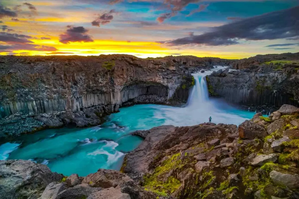 Aldayjarfoss Waterfall in Iceland