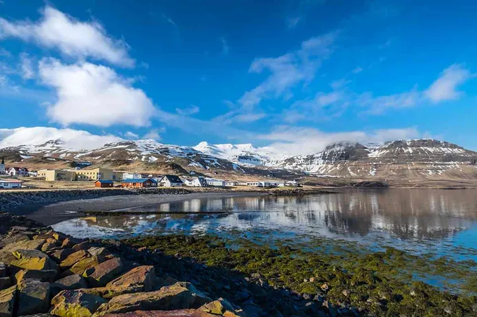 panoramicf view of Grundarfjordur In Iceland