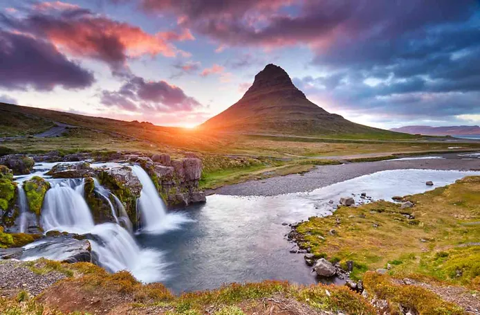 Kirkjufell Mountain at dawn