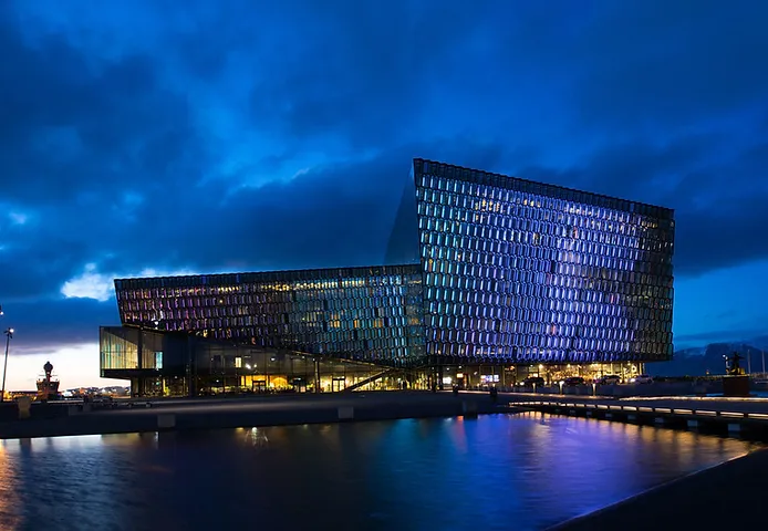 Harpa Concert Hall night view