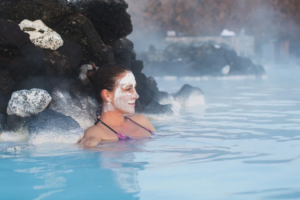 Mask at the blue lagoon