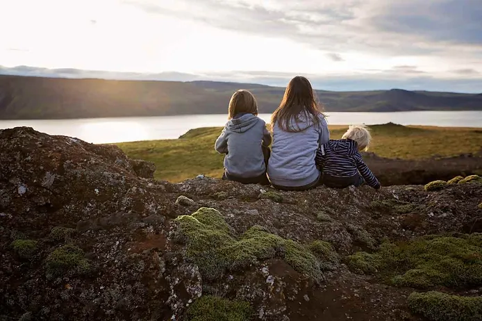 Family travel to iceland