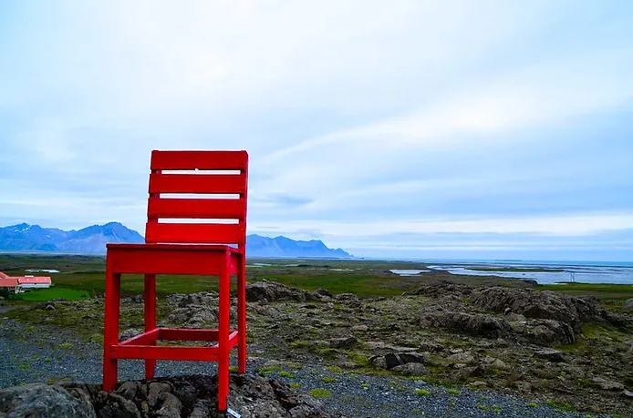 Eastern Iceland stops: Giant red chair