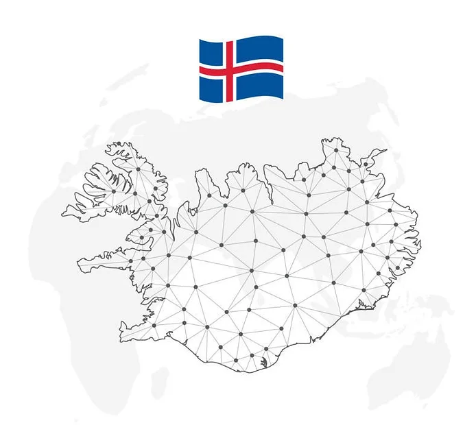 Map of WIFI coverage in Iceland