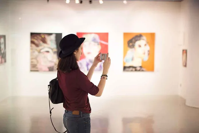 tourist visiting Iceland's museums