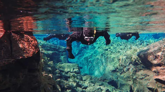 Silfra diving, Iceland