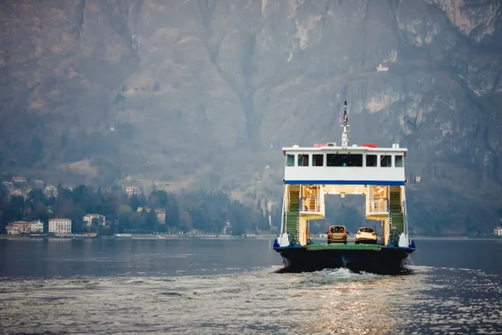 Ferry carrying two cars from one island to another - Ferry routes in Iceland