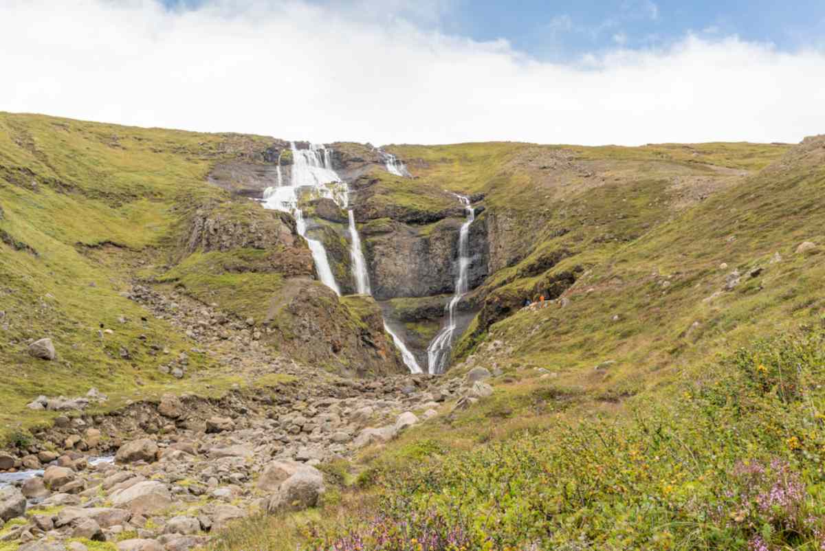 View of Rjukandi waterfall