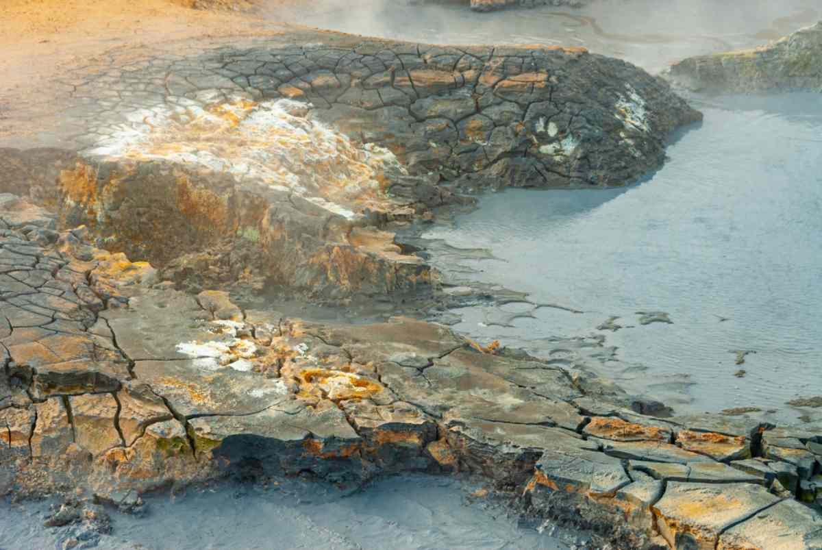 Mud pots at Namaskard geothermal area