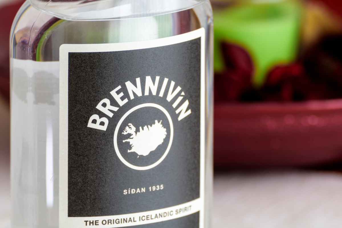 A bottle of Brennivin, Iceland's signature spirit