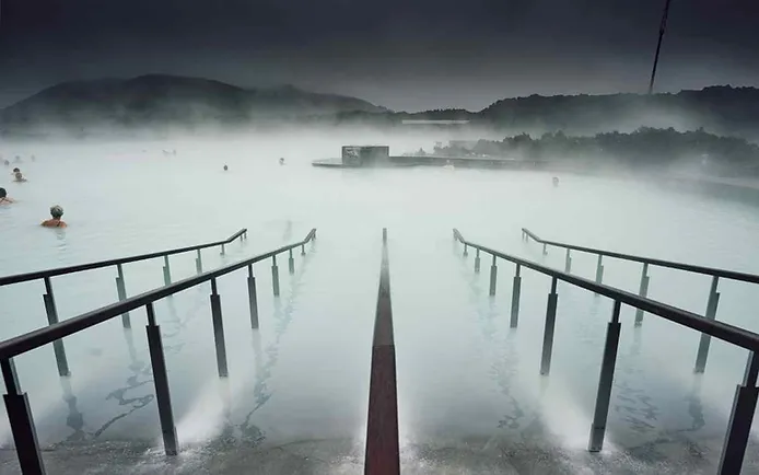 Entrance to an Iceland's hot spring