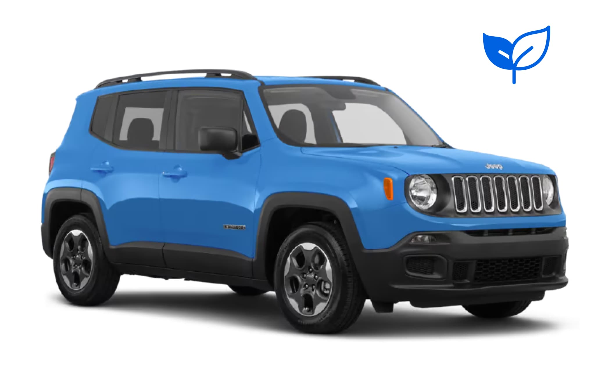 Jeep Renegade. A rugged off-road rental car in Iceland equipped to handle river crossings and gravel roads, perfect for travelers seeking adventure on F roads.